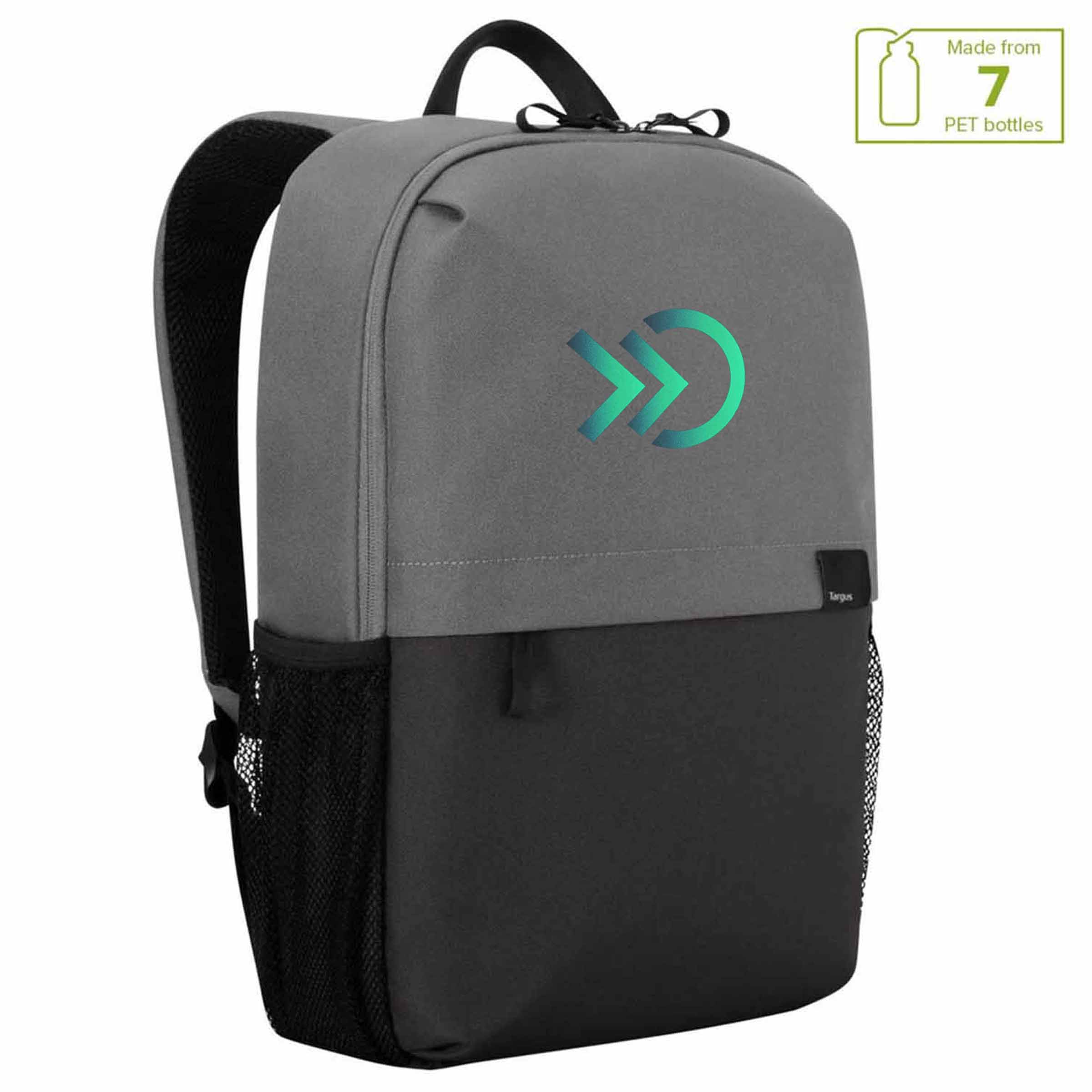 Targus Sagano Eco Campus Rucksack 16″

Hergestellt aus 7 recycelten PET-Flaschen
Passt für einen 16″-Laptop
Wasserbeständig

Personalisierung mit einem Vollfarb-Thermodruck