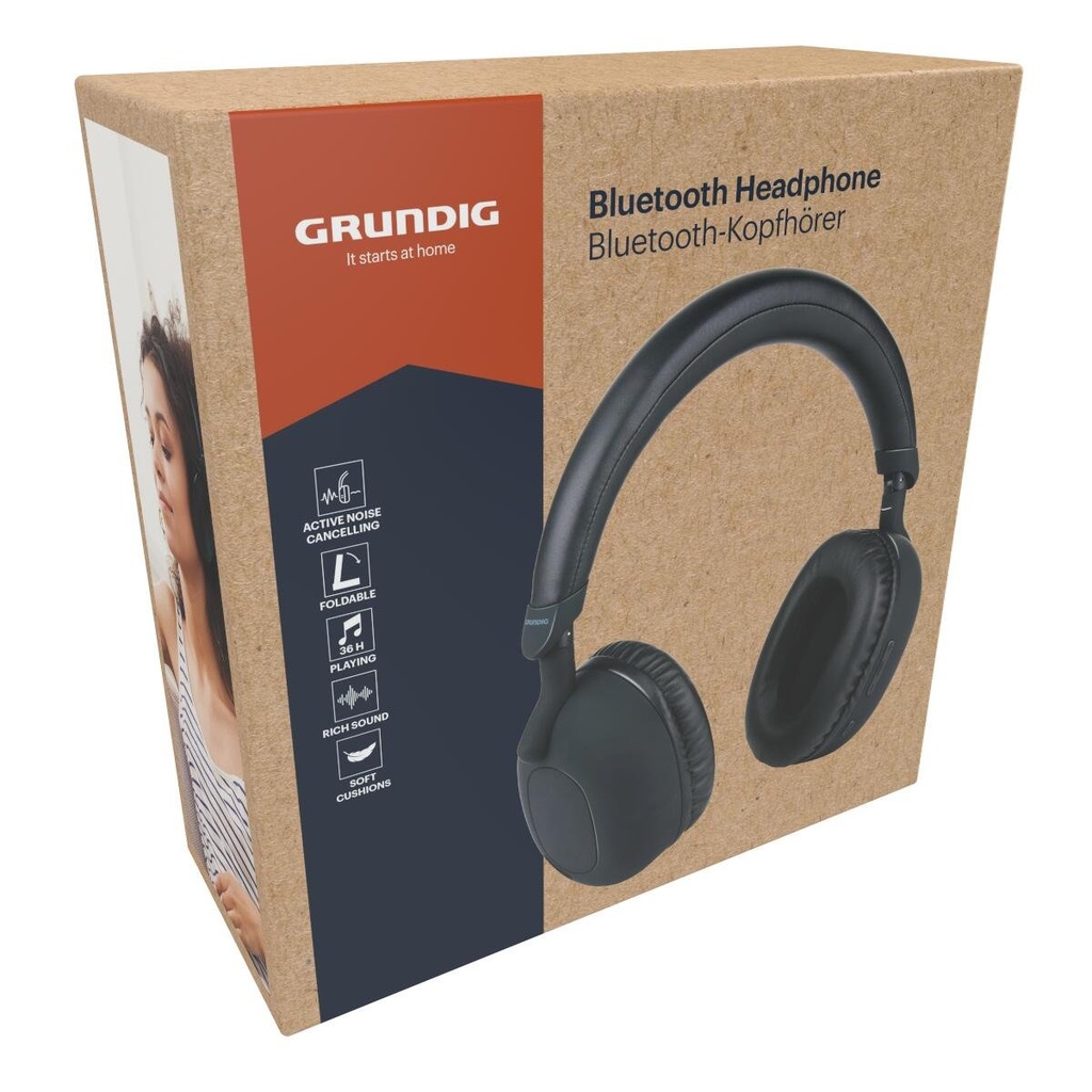 GRUNDIG ANC Bluetooth Headphone 300mAh
